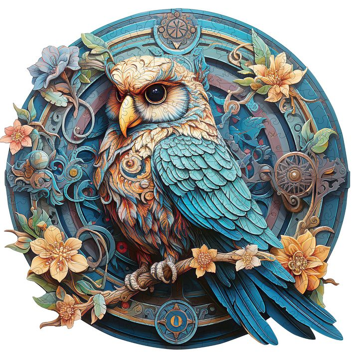 Il guardiano della saggezza: un puzzle di gufi steampunk Il guardiano della saggezza: un puzzle di gufi steampunk